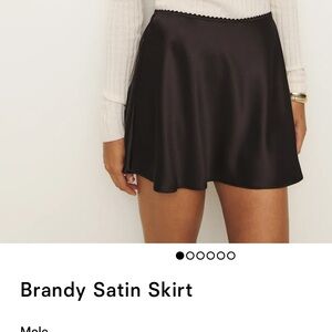 Reformation Brandy Satin Skirt